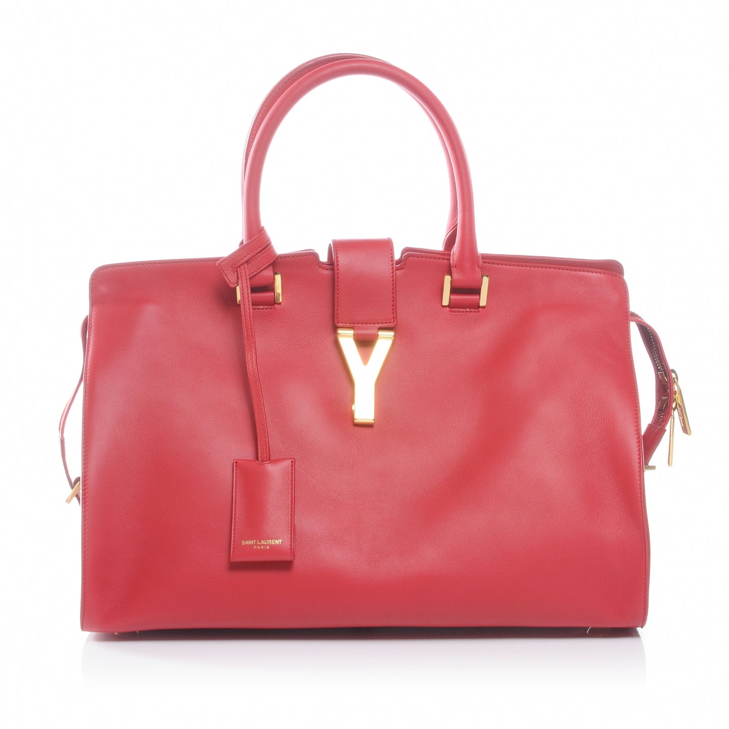 Calfskin Classic Y Top Handle Bag Red