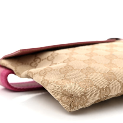 Gucci GG Monogram Web Double Pocket Belt Bag Pink 11 of 13