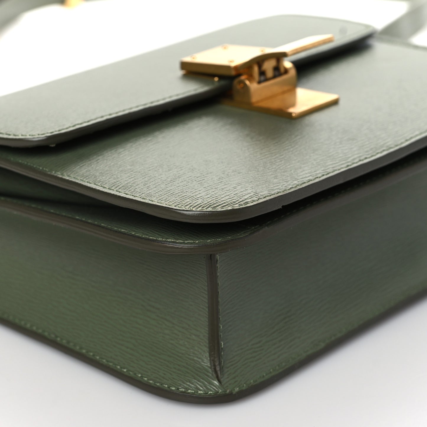 Liege Calfskin Teen Classic Box Flap Bag Light Khaki