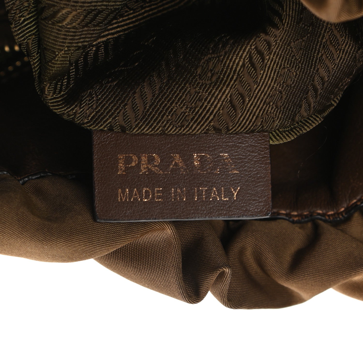Prada Tessuto Nylon Jacquard Logo Tote Brown 6 of 11