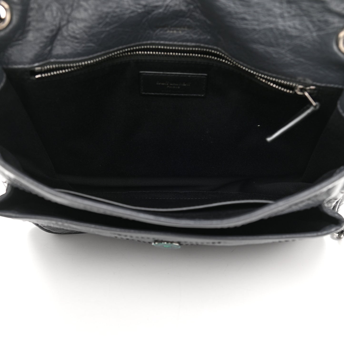 Crinkled Calfskin Matelasse Monogram Medium Niki Chain Satchel Dark Smog