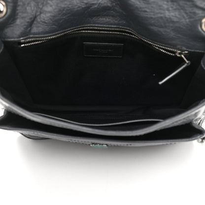 Saint Laurent Crinkled Calfskin Matelasse Monogram Medium Niki Chain Satchel Dark Smog 4 of 8