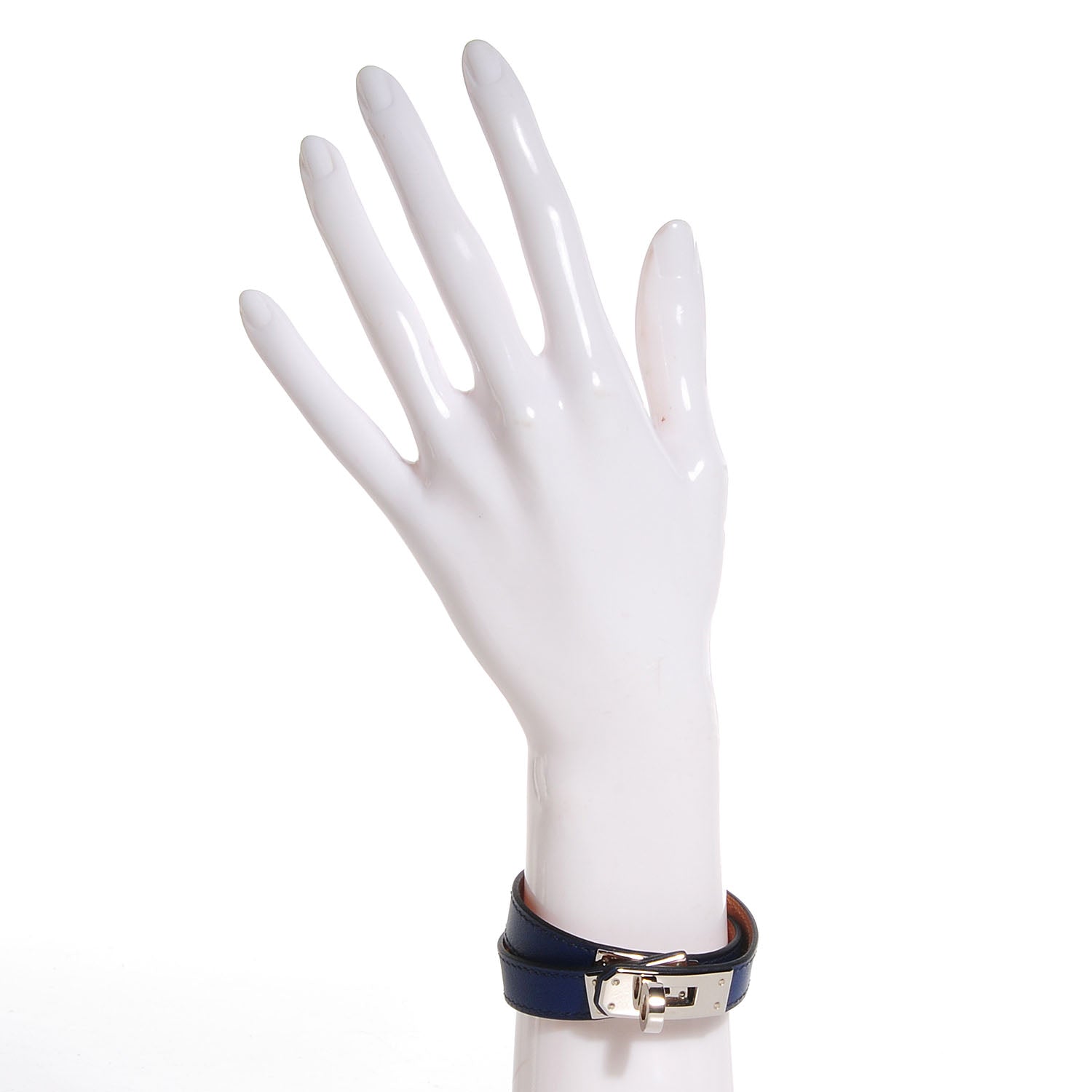 Hermes Swift Kelly Double Tour Bracelet Small Bleu Saphir 2 of 8