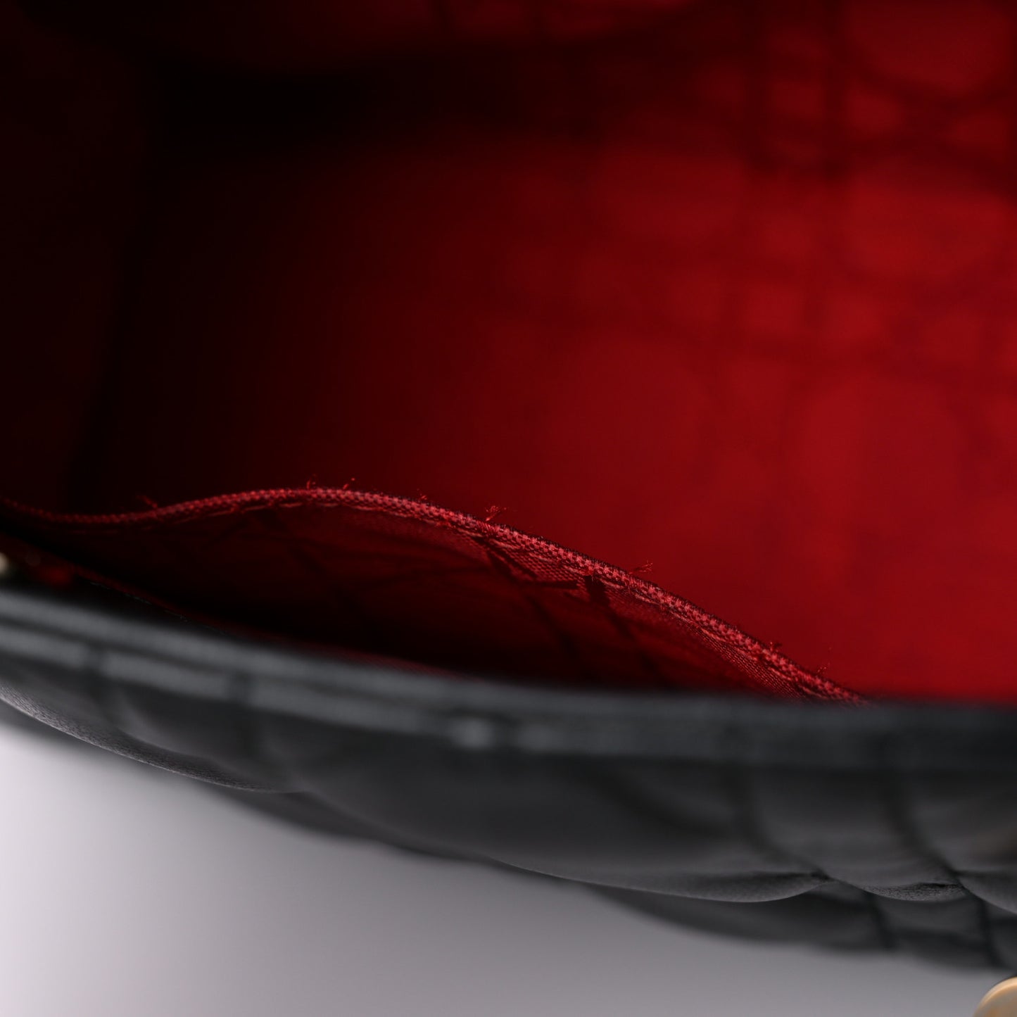 Lambskin Cannage Small Lucky Badges My Lady Dior Black
