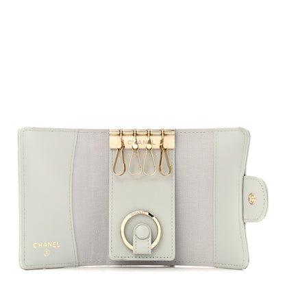 Chanel Lambskin Quilted Classic 4 Key Holder Wallet Grey 5 of 9