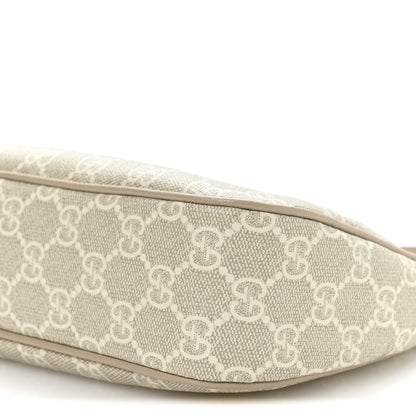 Gucci GG Supreme Monogram Textured Dollar Calfskin Small Ophidia Hobo Beige Mystic White Oatmeal 18 of 21