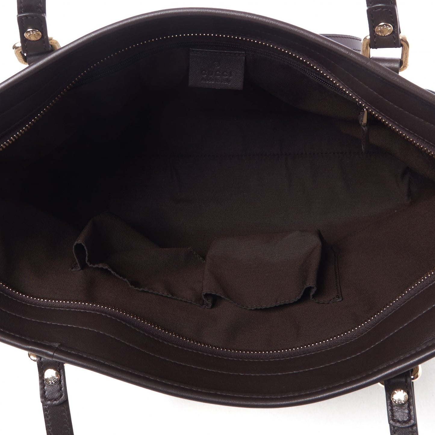 GG Supreme Monogram Medium Joy Tote Dark Brown
