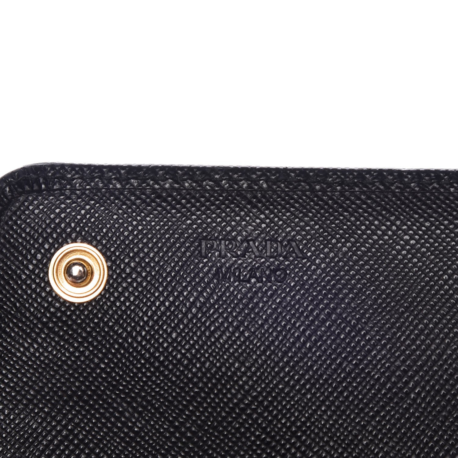 Prada Saffiano Continental Flap Wallet Black 6 of 11