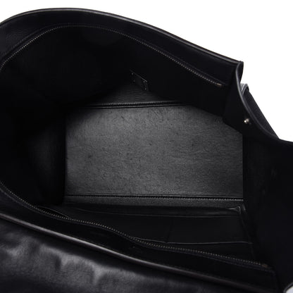 Celine Drummed Calfskin Suede Small Trapeze Black 5 of 9