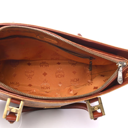 MCM Visetos Mini Shopper Tote Cognac 5 of 9