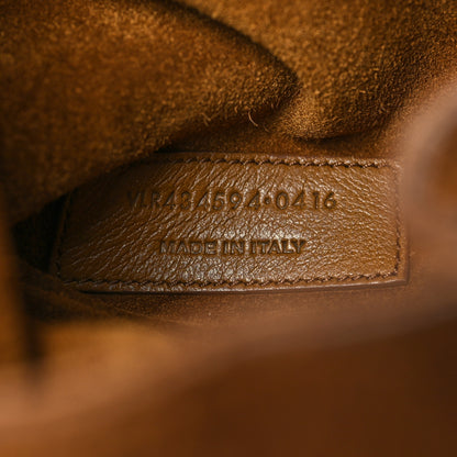 Saint Laurent Suede Calfskin Fringe Baby Emmanuelle Bucket Light Ochre 7 of 12