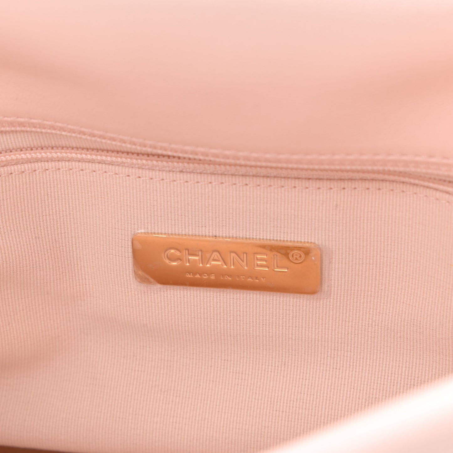 Lambskin Quilted Large Chanel 19 Flap Light Pink
