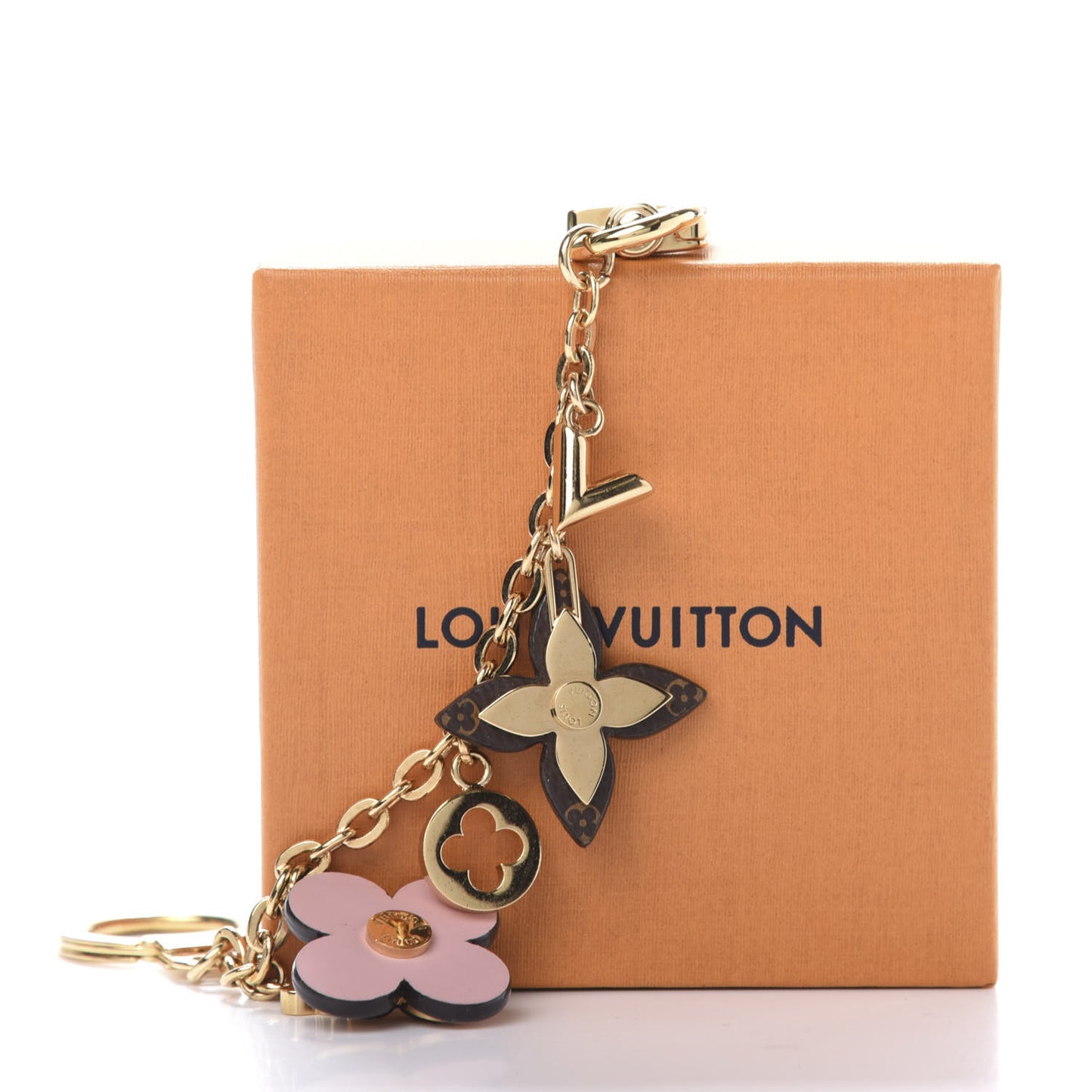 Blooming Flowers Bag Charm Chain Pink
