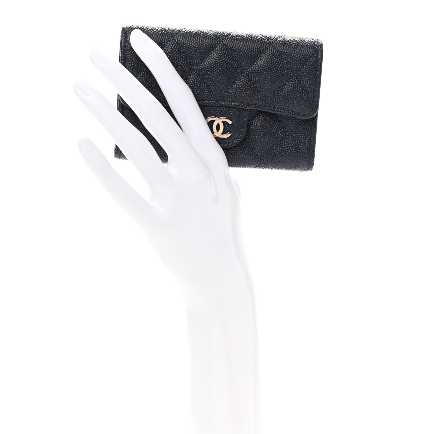 Chanel Caviar Quilted Flap Card Holder Wallet 2 of 8