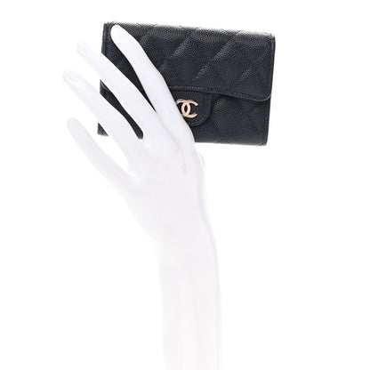 Chanel Caviar Quilted Flap Card Holder Wallet 2 of 8