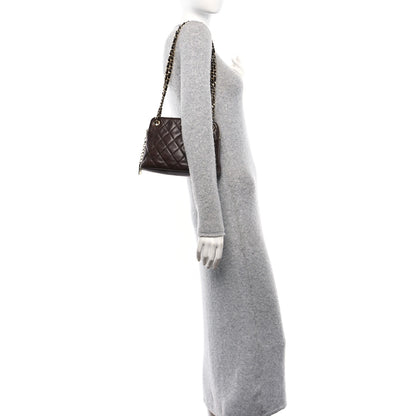 Chanel Lambskin Quilted Shoulder Bag Brown 2 of 10