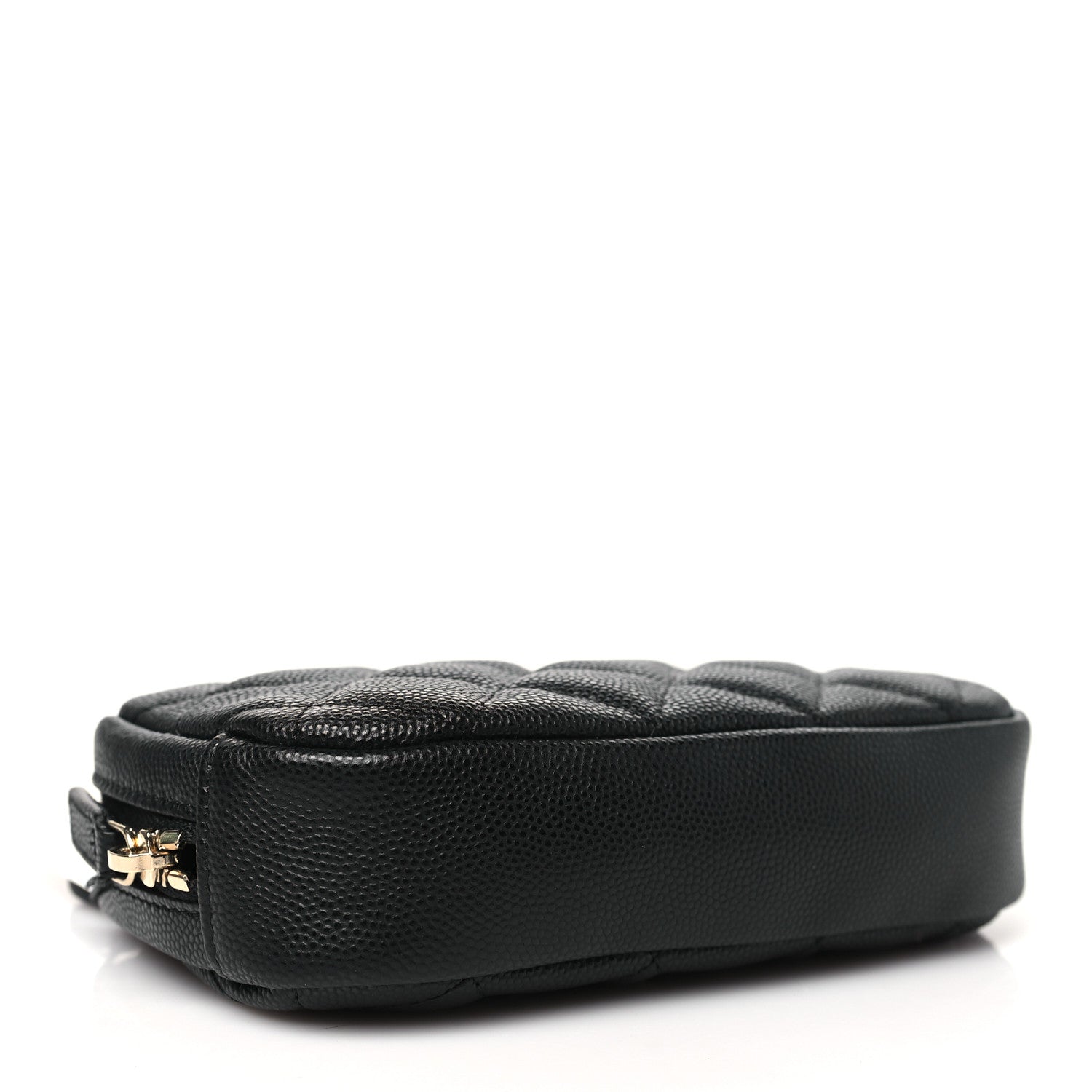 Chanel Caviar Quilted Small Curvy Pouch Cosmetic Case Black 4 of 10