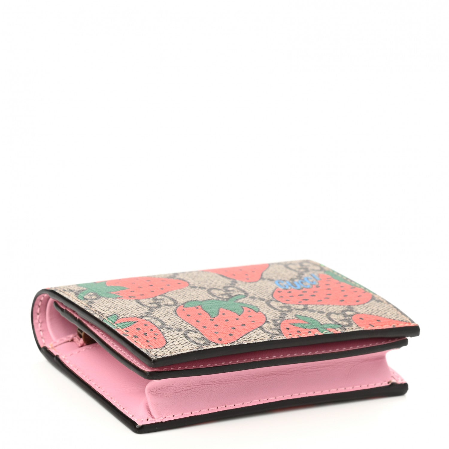 Gucci GG Supreme Monogram Strawberry Card Case 4 of 7