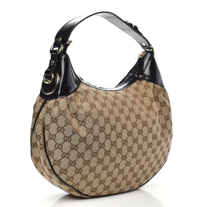 Gucci Monogram Patent Hobo Black 3 of 11