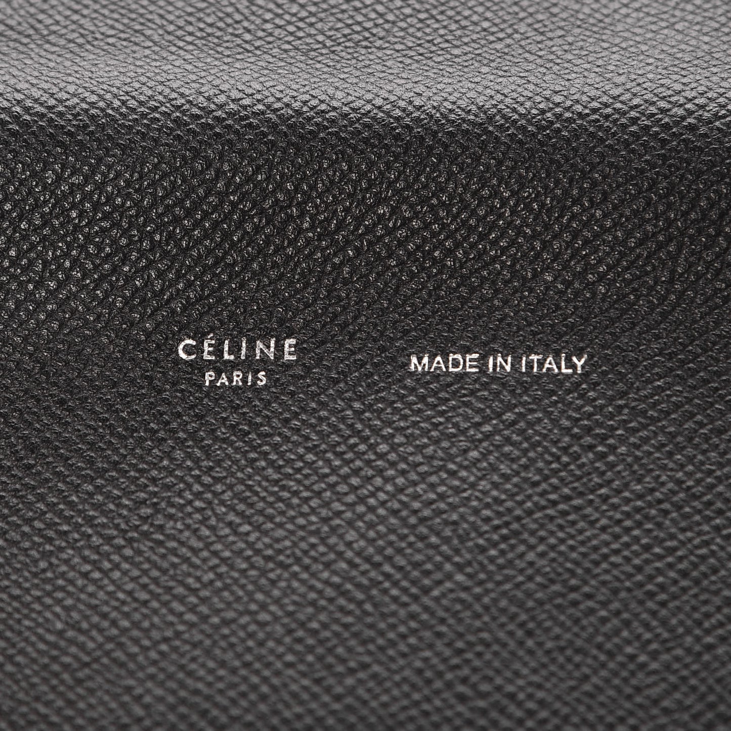 Grained Calfskin Strap Clutch Black