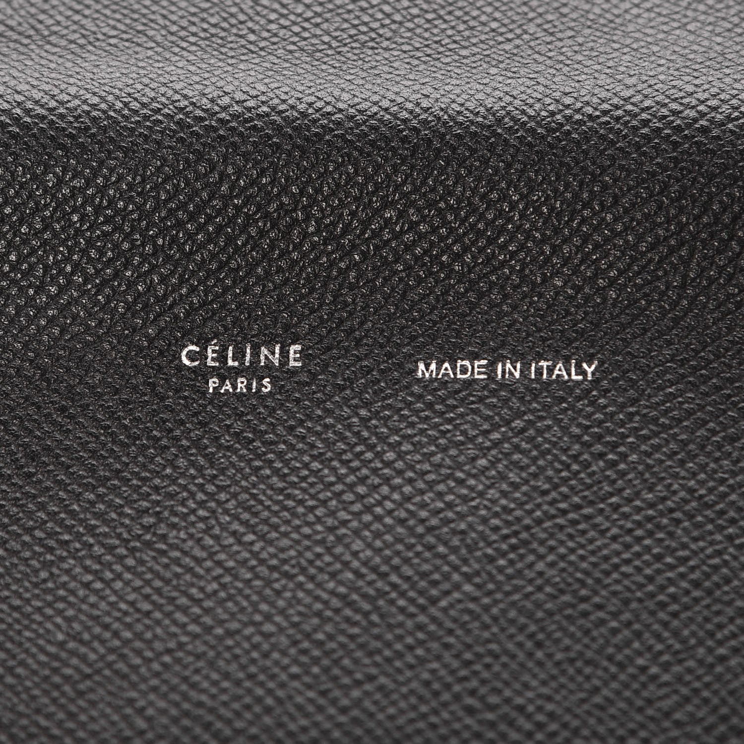 Celine Grained Calfskin Strap Clutch Black 6 of 10