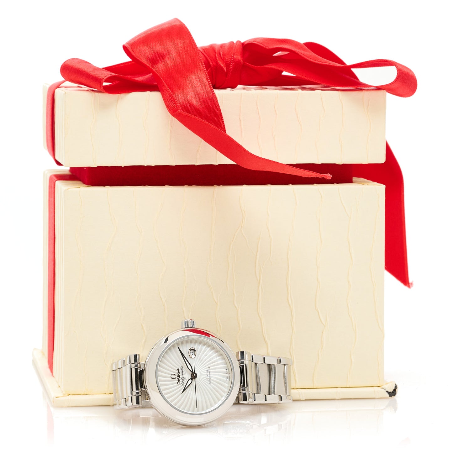 Stainless Steel Mother of Pearl 34mm De Ville Ladymatic Co-Axial Automatic Watch 425.30.34.20.05.001