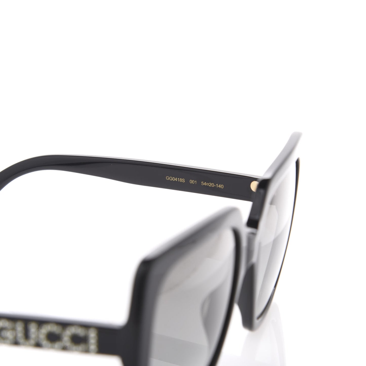 Crystal Square Frame GG Sunglasses GG0418S Black