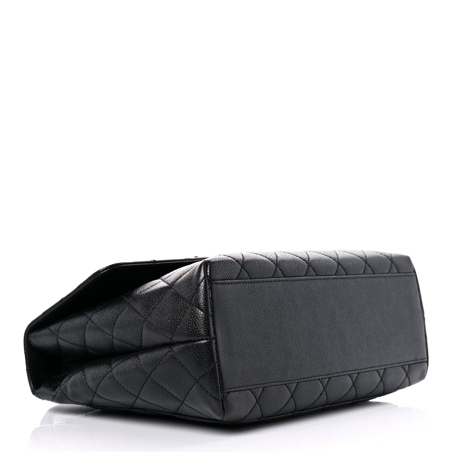 Caviar Quilted Jumbo Kelly Flap Black