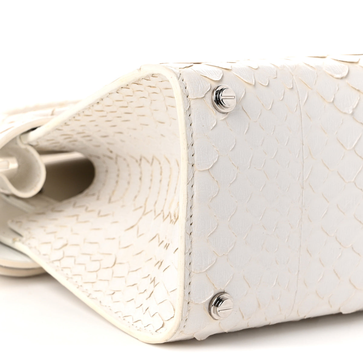 Givenchy Snakeskin Mini Horizon Satchel White 9 of 10