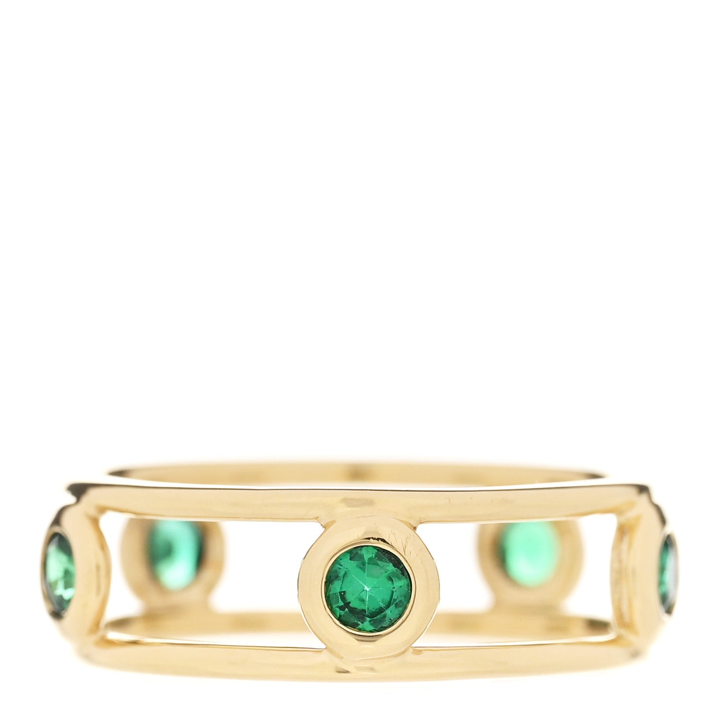 18K Yellow Gold Emerald Elsa Peretti Color By The Yard Ring 49 5
