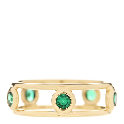 Tiffany 18K Yellow Gold Emerald Elsa Peretti Color By The Yard Ring 49 5 1 of 4