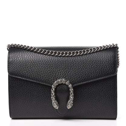 Gucci Calfskin Mini Dionysus Chain Wallet Black 1 of 15