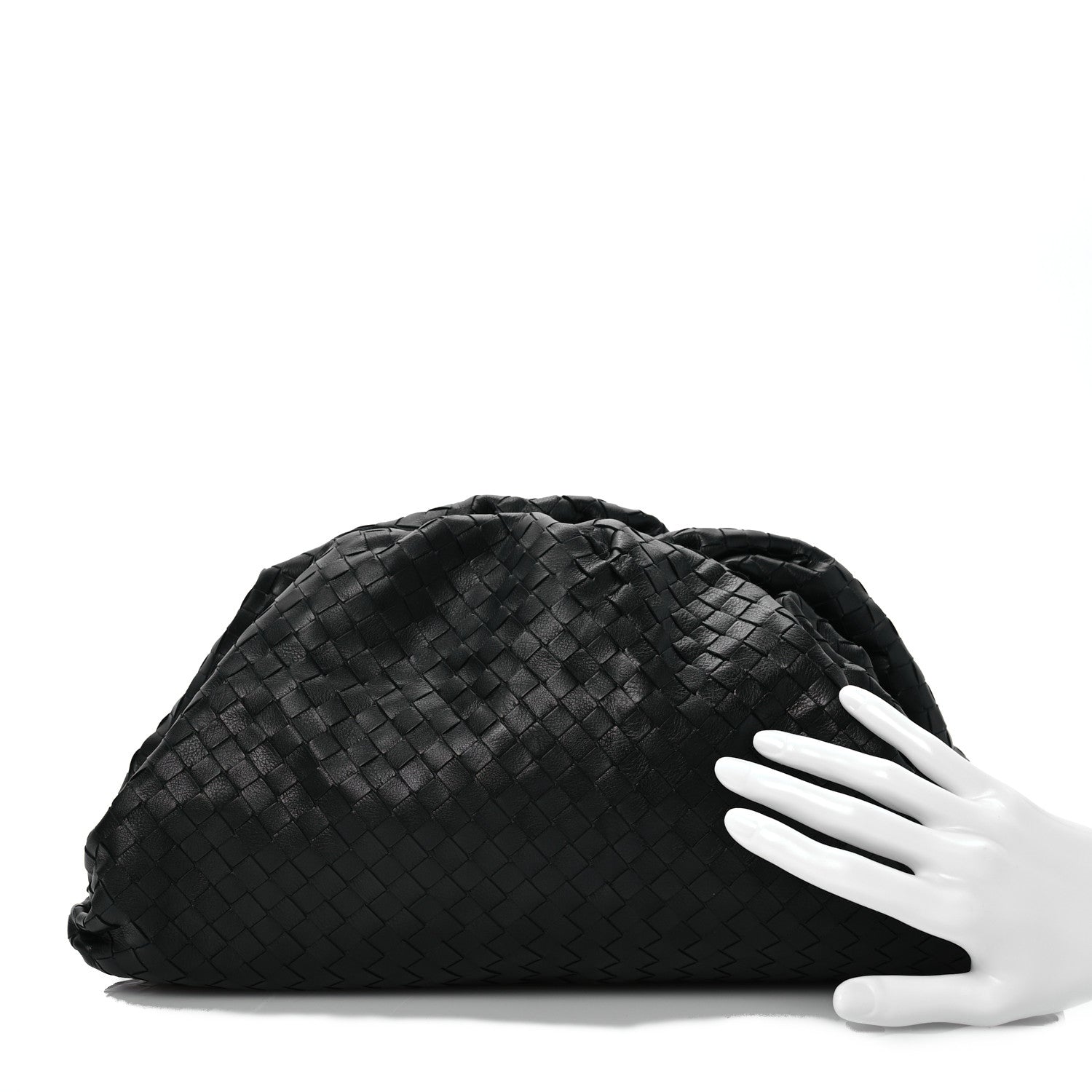 Bottega Veneta Nappa Maxi Intreccio The Pouch Oversized Clutch Black 2 of 11
