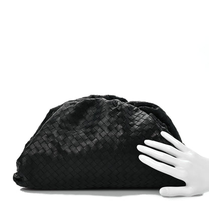 Bottega Veneta Nappa Maxi Intreccio The Pouch Oversized Clutch Black 2 of 11