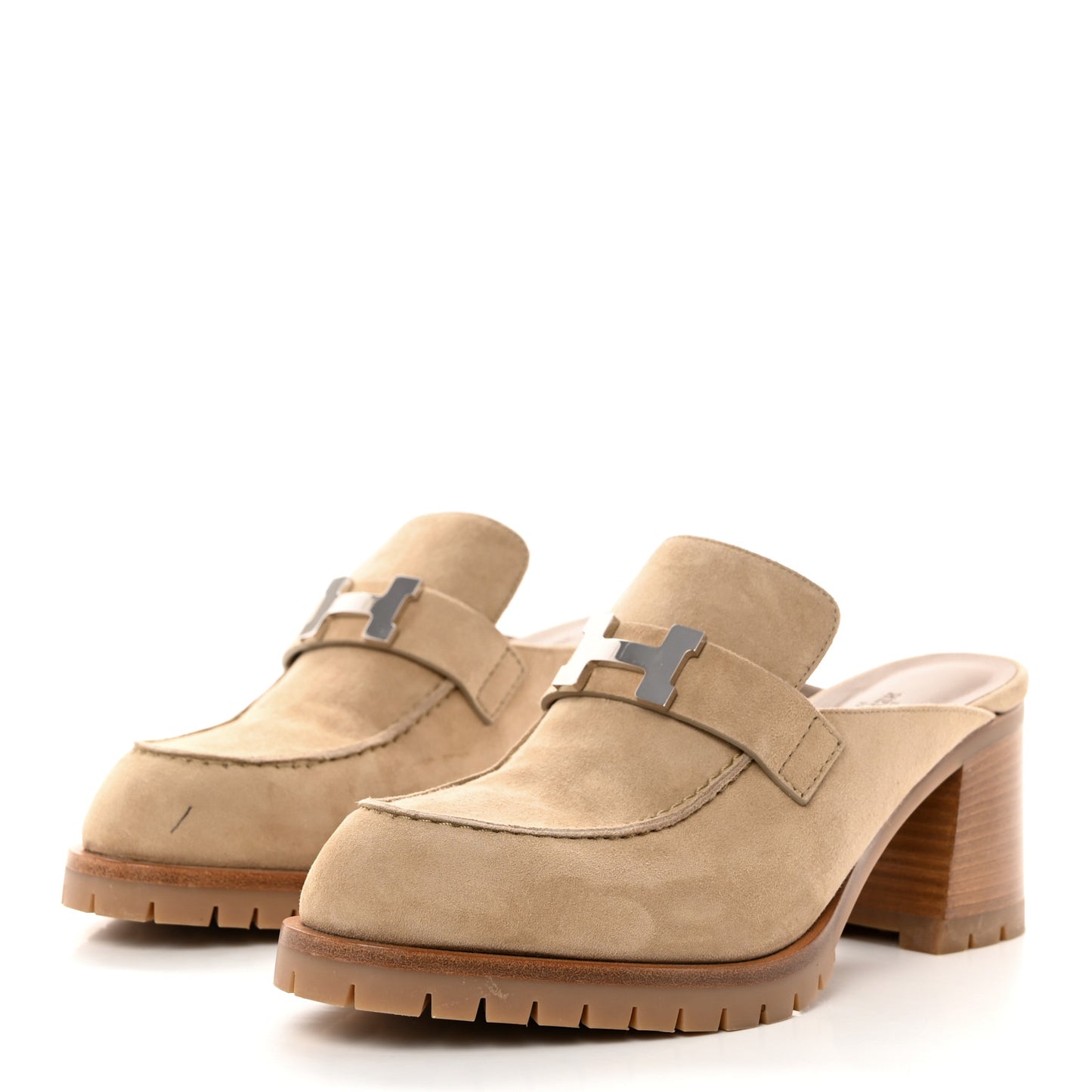 Suede Goatskin Flore 60 Mules 40 Beige