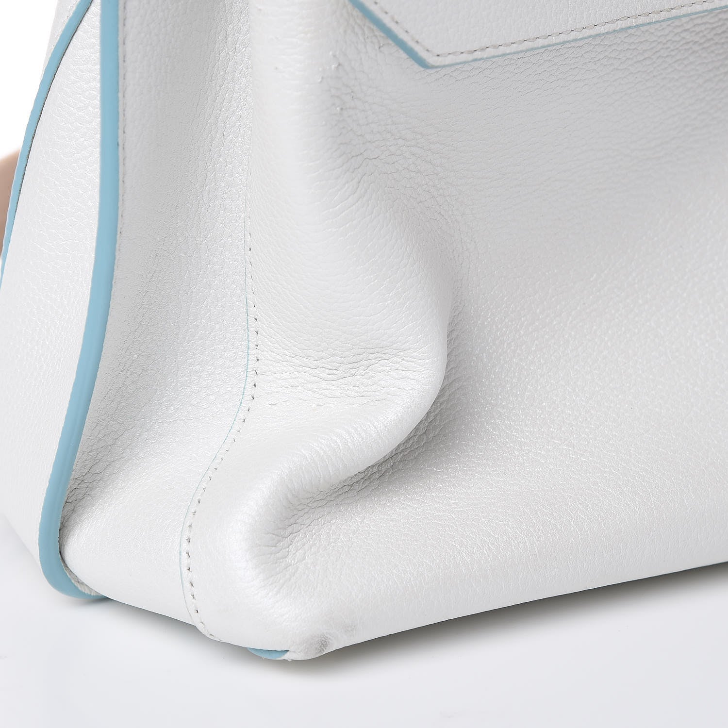 MCM Grained Calfskin Large Milla Convertible Backpack White 11 of 17