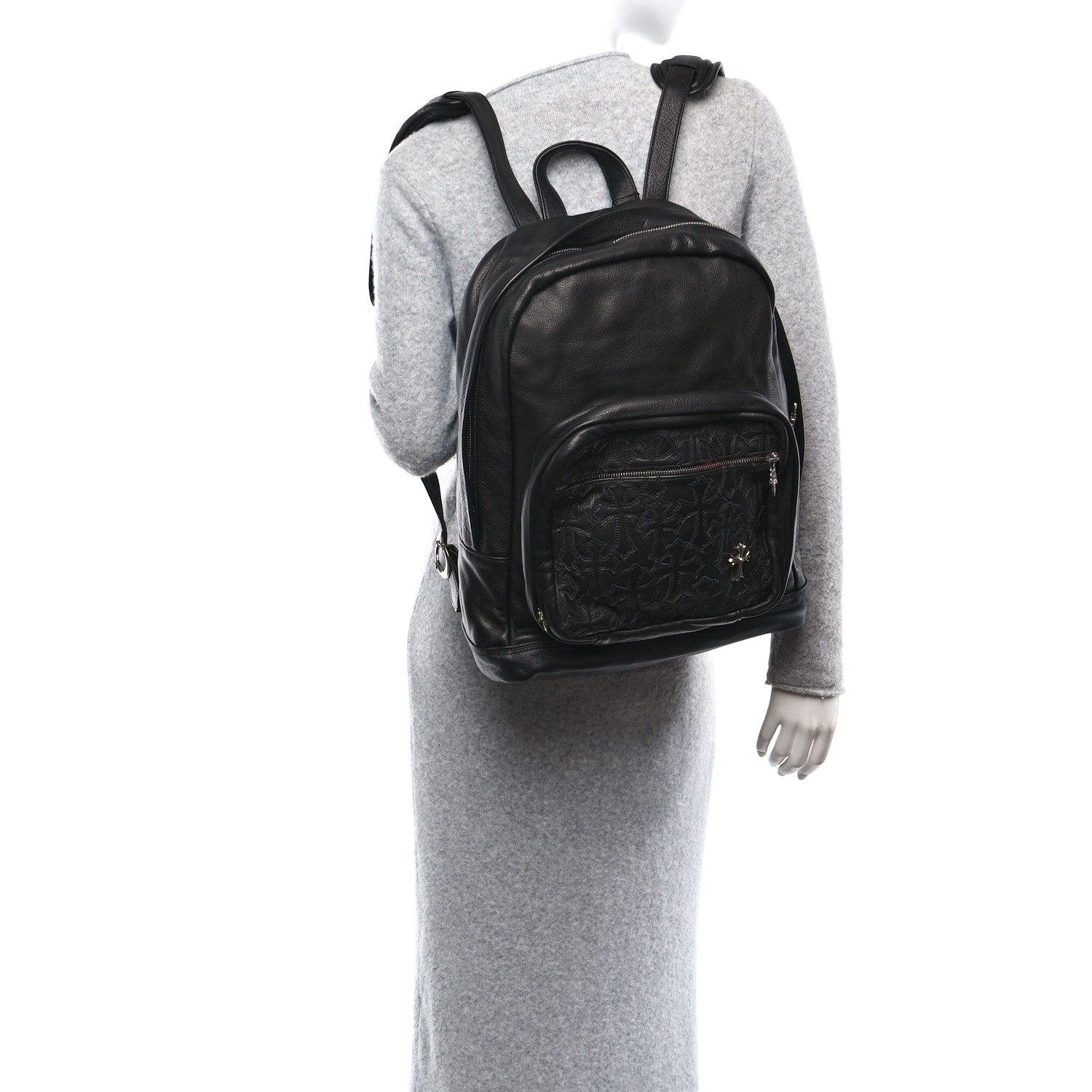 Chrome Hearts Calfskin Cross Patch 7th Grade Backpack Black 2 of 9