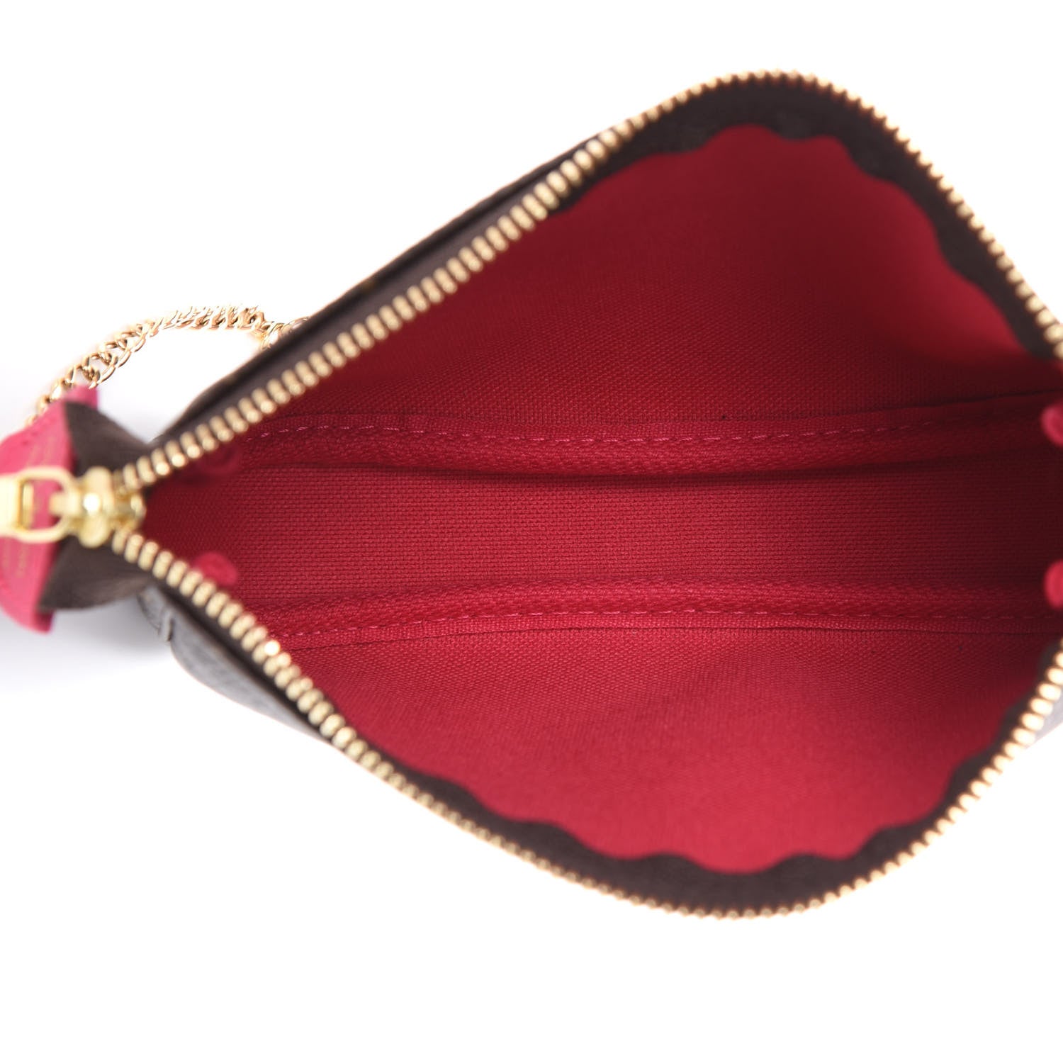 Louis Vuitton Monogram 2019 Christmas Animation Mini Courchevel Pochette Accessories Fuchsia 4 of 6