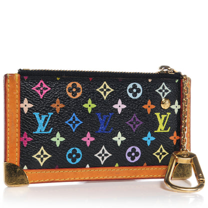 Louis Vuitton Monogram Multicolor Key Pouch Black 3 of 7