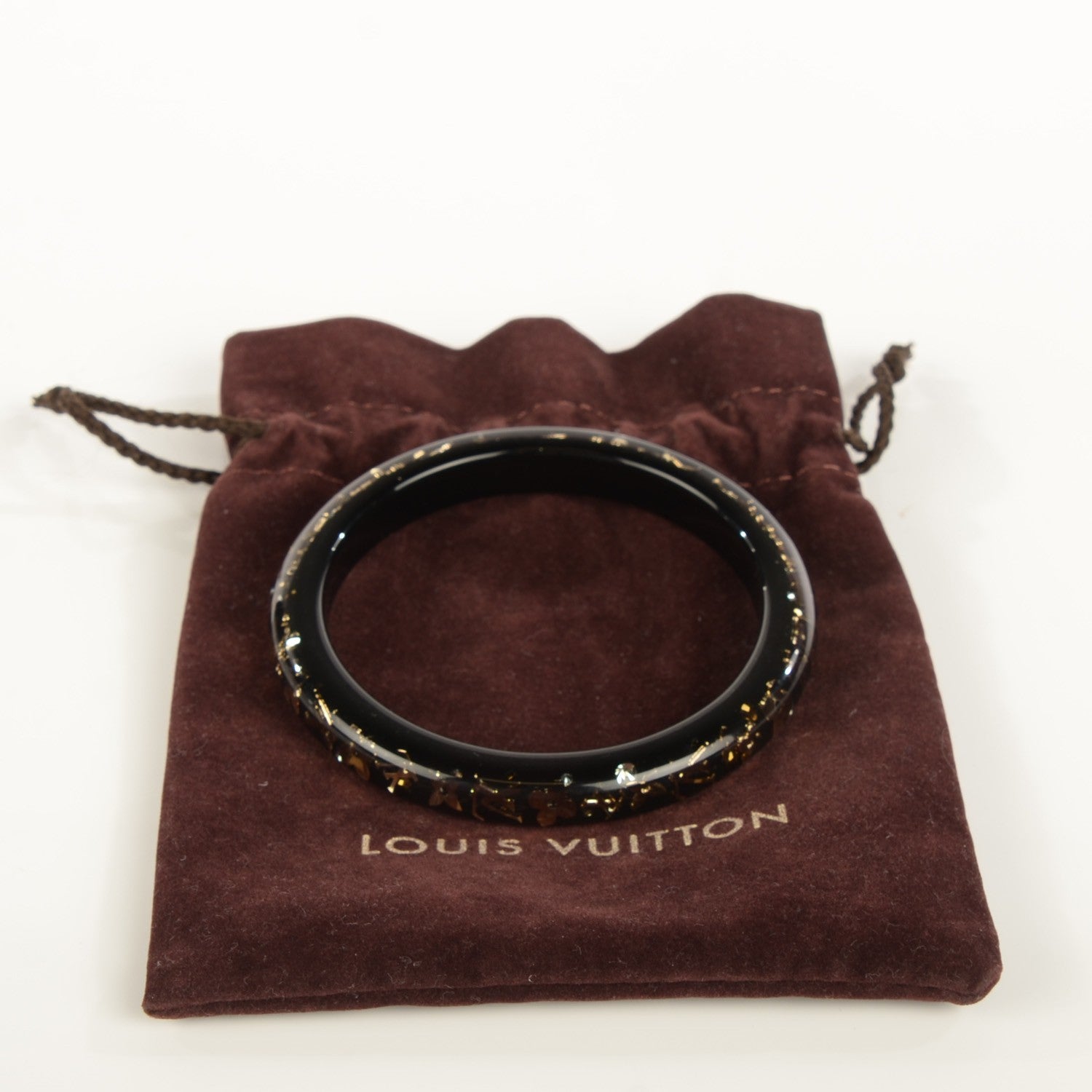 Louis Vuitton Resin Swarovski PM Inclusion Bracelet M Black 3 of 3