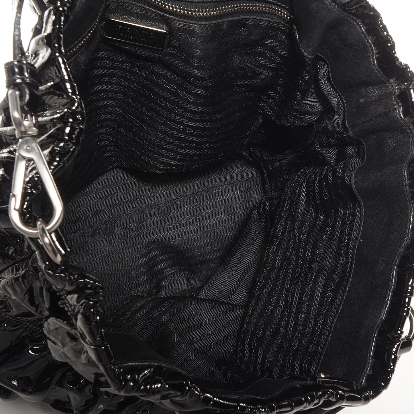 Vernice Gaufre Tote Black