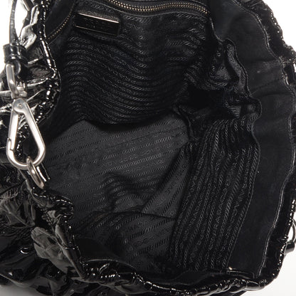 Prada Vernice Gaufre Tote Black 5 of 9