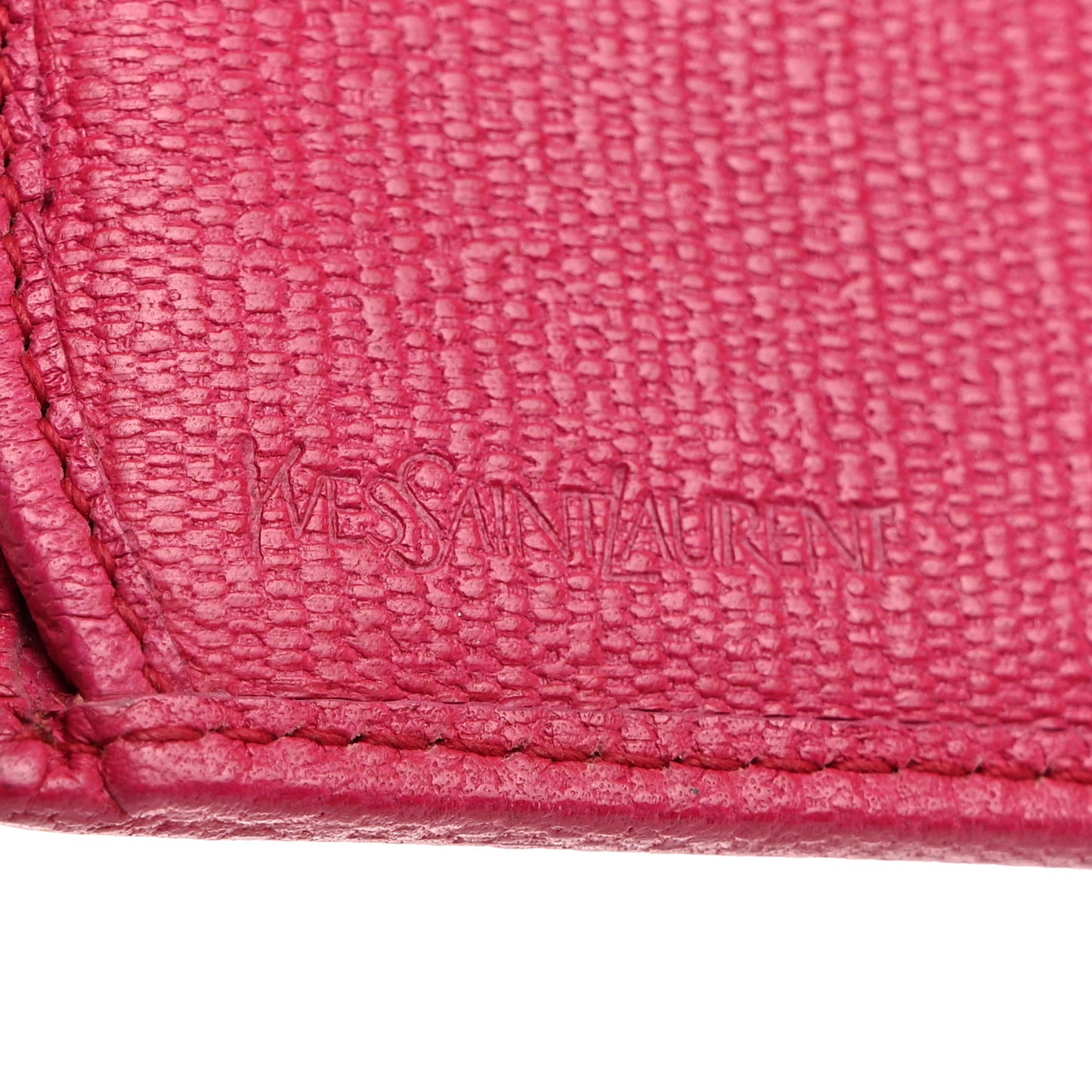 Calfskin Classic Y Ligne Wallet Fuchsia