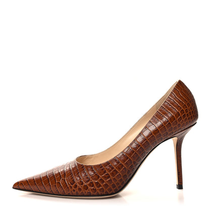 Jimmy Choo Crocodile Embossed Calfskin Love 85 Pump 41 Cuoio 1 of 8