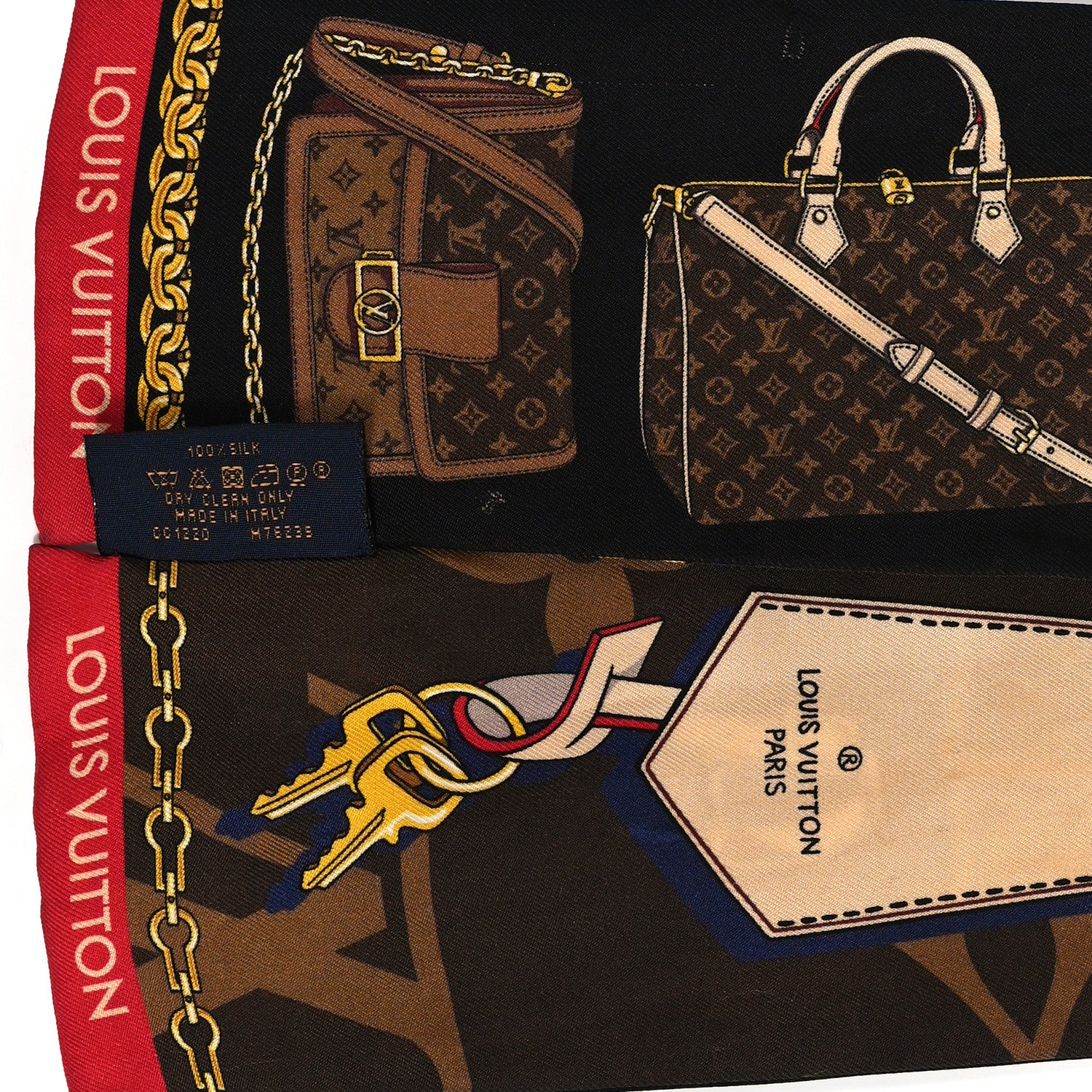 Louis Vuitton Silk Monogram Tribute To Bandeau Marron 4 of 4