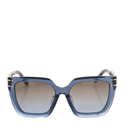 Christian Dior Acetate Diorsignature S10F Square Sunglasses Transparent Blue 2 of 8