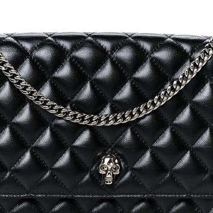 Alexander McQueen Calfskin Quilted Medium Skull Chain Crossbody Bag Black 8 of 10