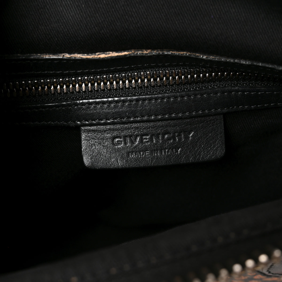 Givenchy Textured Coated Canvas Paisley Print Small Antigona Black 5 of 10