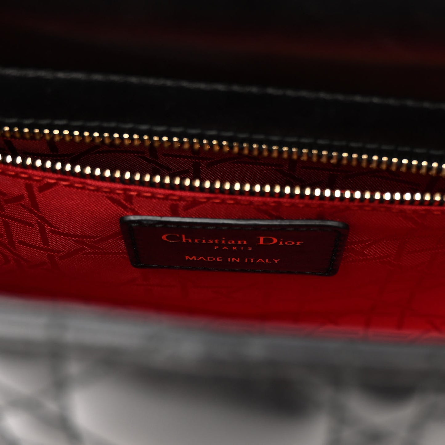 Lambskin Cannage Small Lucky Badges My Lady Dior Black