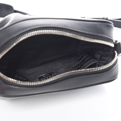Prada Soft Calfskin Camera Crossbody Bag Black 5 of 10
